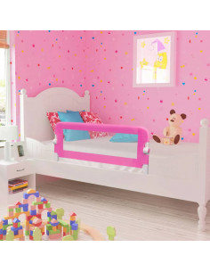 Barriera di Sicurezza per Letto Bambino 102 x 42 cm Rosa
