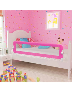 Barriera di Sicurezza per Letto Bambino 150 x 42 cm Rosa