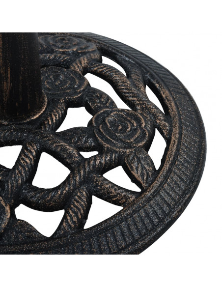 Base Ombrellone Nero e Bronzo 9 kg 40 cm in Ghisa