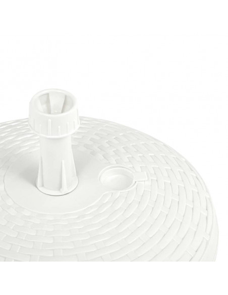 Base Ombrellone per Sabbia/Acqua 20L Bianca Rattan in Plastica