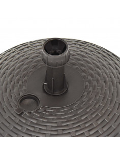 Base Ombrellone per Sabbia/Acqua 20L Marrone Rattan in Plastica
