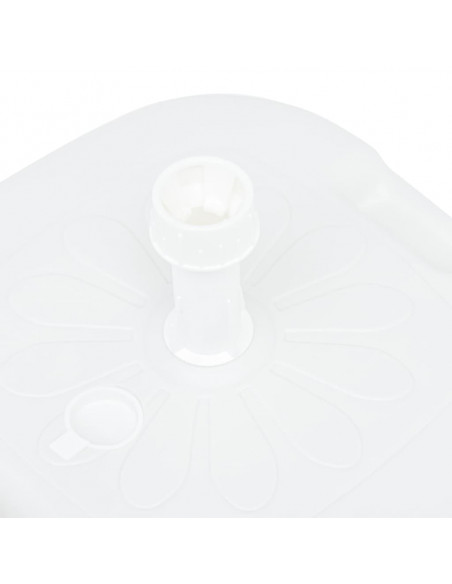 Base Ombrellone Riempibile con Sabbia/Acqua 16L Bianca Plastica