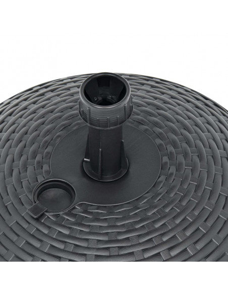 Base Ombrellone Sabbia/Acqua 20L Antracite Rattan in Plastica