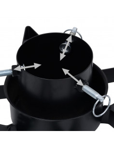 Base per Albero di Natale Nera 47x47x13,5 cm