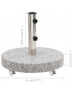 Base per Ombrellone Granito 30 kg Circolare Grigia