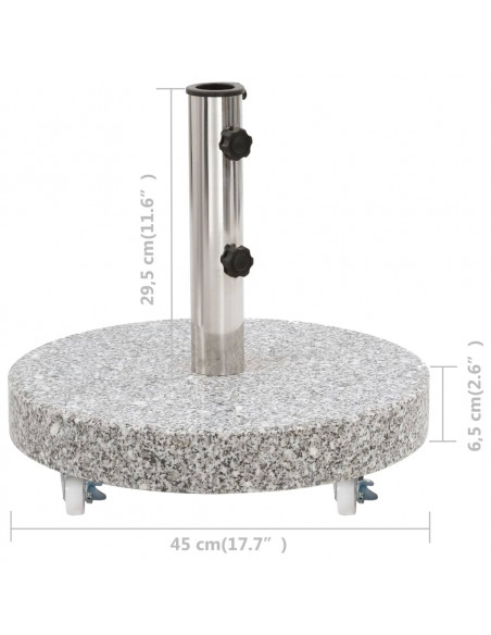 Base per Ombrellone Granito 30 kg Circolare Grigia