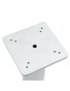 Base per Ombrellone Interrata Argento 16x16x39,5 cm Acciaio