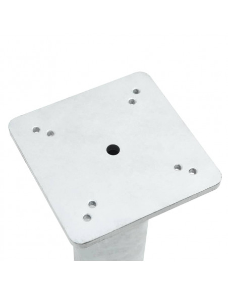 Base per Ombrellone Interrata Argento 16x16x39,5 cm Acciaio