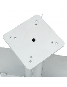 Base per Ombrellone Interrata Argento 27,5x27,5x45 cm Acciaio