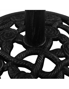 Base per Ombrellone Nera 40x40x32 cm in Ghisa