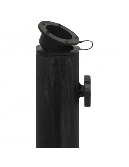 Base per Ombrellone Nera 44x44x31 cm in Ghisa