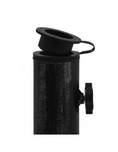 Base per Ombrellone Nera 47x47x33 cm in Ghisa