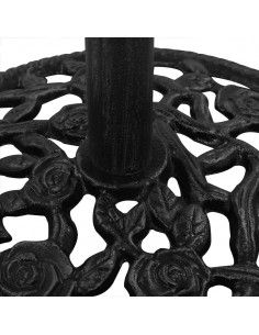 Base per Ombrellone Nera 48x48x33 cm in Ghisa