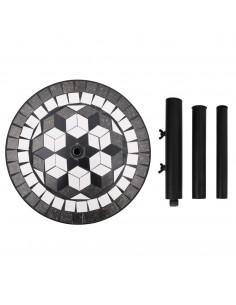 Base per Ombrellone Nero e Bianco Rotonda 12 kg