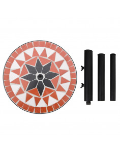 Base per Ombrellone Terracotta e Bianco Rotonda 12 kg