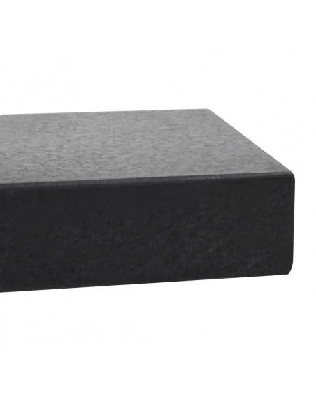 Base per Parasole in Granito Rettangolare 25 kg Nera