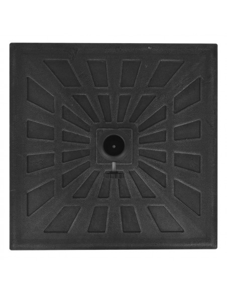 Base per Parasole Quadrata in Resina Nera 12 kg