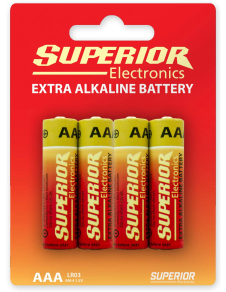 BATTERIA MINISTILO AAA ALCALINA 4PZ SUPERIOR SUPBA001