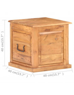 Baule 40x40x40 cm in Legno Massello di Acacia