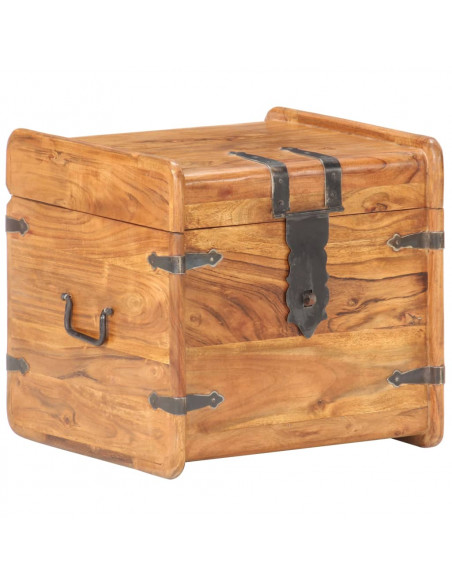 Baule 40x40x40 cm in Legno Massello di Acacia