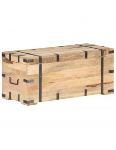 Baule 90x40x40 cm in Legno Massello di Mango