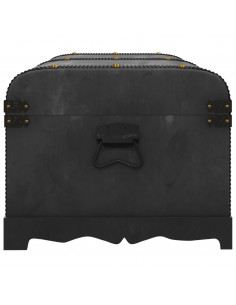 Baule del Tesoro in Legno Grande Nero