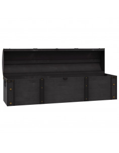 Baule in Legno Massello Stile Vintage 120x30x40 cm