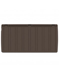 Baule Mobile Contenitore Cuscini Marrone 117x45,5x57,5 cm 270 L