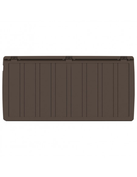 Baule Mobile Contenitore Cuscini Marrone 117x45,5x57,5 cm 270 L