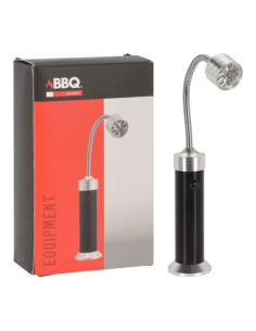 Bbq C83500900 Lampada 9 led batteria Inox e Nero Inox e Nero