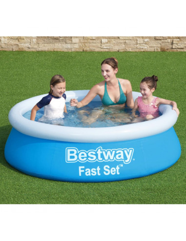 Bestway Piscina Rotonda Fast Set 183x51 cm Blu