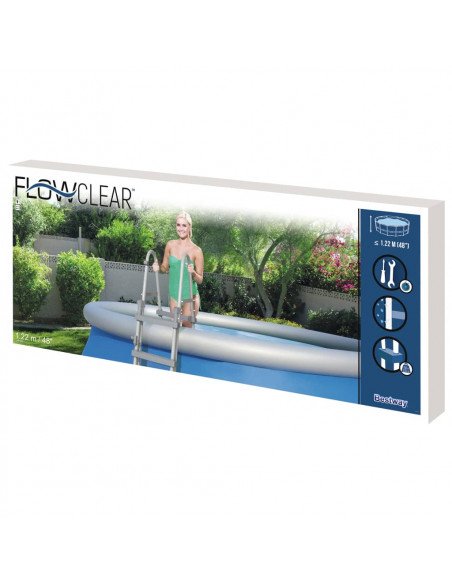 Bestway Scaletta di Sicurezza a 4 Gradini Flowclear 122 cm