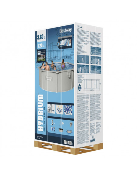 Bestway Telaio Piscina Fuori Terra Rotonda Hydrium 360x120 cm