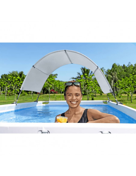 Bestway Tettoia per Piscina Fuori Terra Bianco