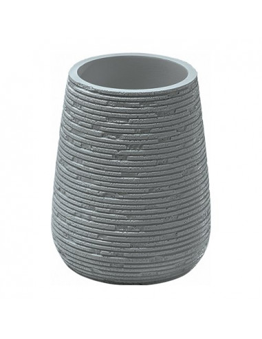 Bicchiere porta spazzolino Gedy GM98 08 GEMINI Grigio cemento Grigio c