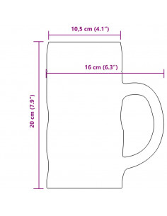 Bicchieri da Pinta in Vetro 6 pz 1000 ml