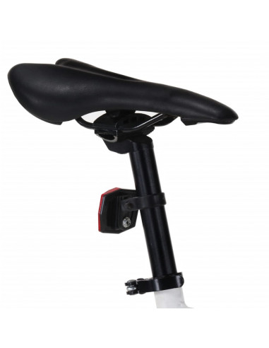 Bicicletta a Scatto Fisso Bianca e Arancione 700c 55 cm