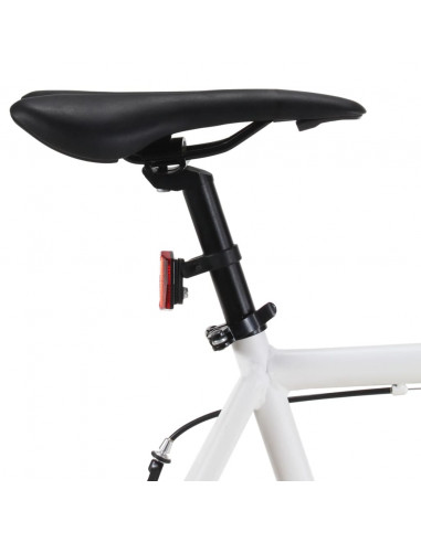 Bicicletta a Scatto Fisso Bianca e Blu 700c 55 cm
