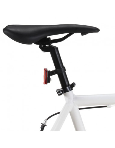 Bicicletta a Scatto Fisso Bianca e Blu 700c 59 cm