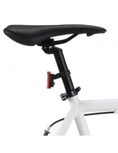 Bicicletta a Scatto Fisso Bianca e Verde 700c 55 cm
