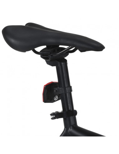 Bicicletta a Scatto Fisso Nera e Arancione 700c 51 cm