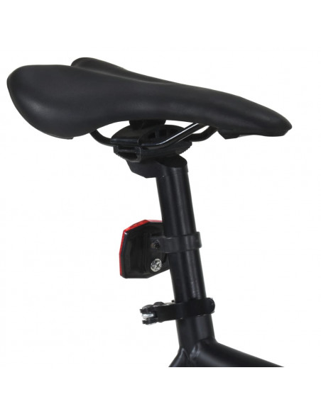 Bicicletta a Scatto Fisso Nera e Verde 700c 51 cm