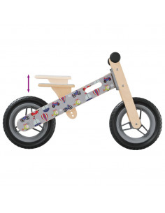 Bicicletta Senza Pedali per Bambini Grigio Stampato