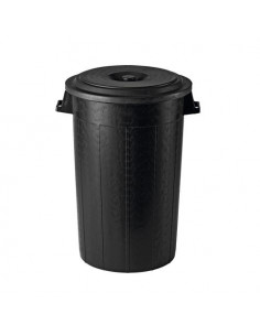 Bidone Stefanplast 25080+25980 Con Coperchio Nero Nero