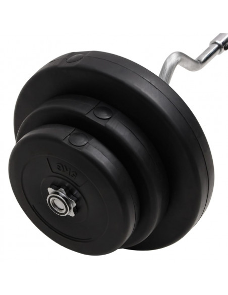 Bilanciere Curvo con Dischi 60 kg