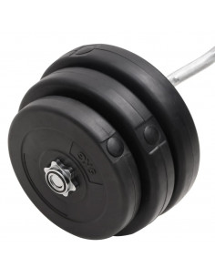 Bilanciere Curvo con Dischi 90 kg