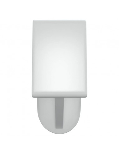 Binari per Tende 2 pz Bianco e Argento 60-105 cm Alluminio
