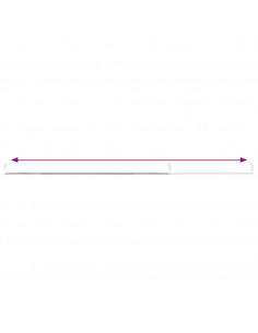 Binari per Tende 2 pz Bianco e Argento 90-135 cm Alluminio