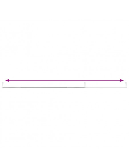 Binari per Tende 2 pz Bianco e Argento 90-135 cm Alluminio