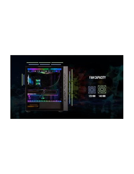 BITFENIX CASE MID.T TRACERY BLACK 3x140mm  FFAN, 1x120mm TRACERY BLACK